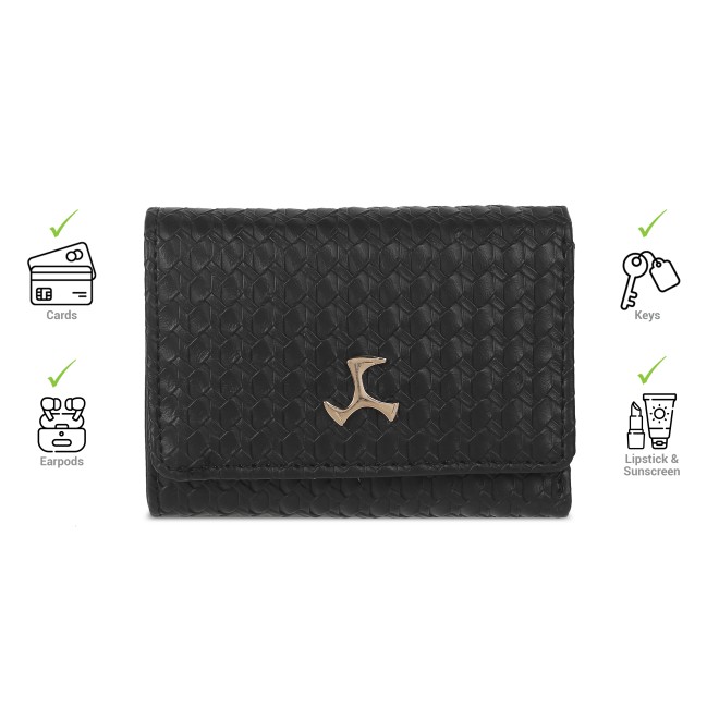 Mochi Women Black Casual Wallet (SKU: 95-150-11-10)