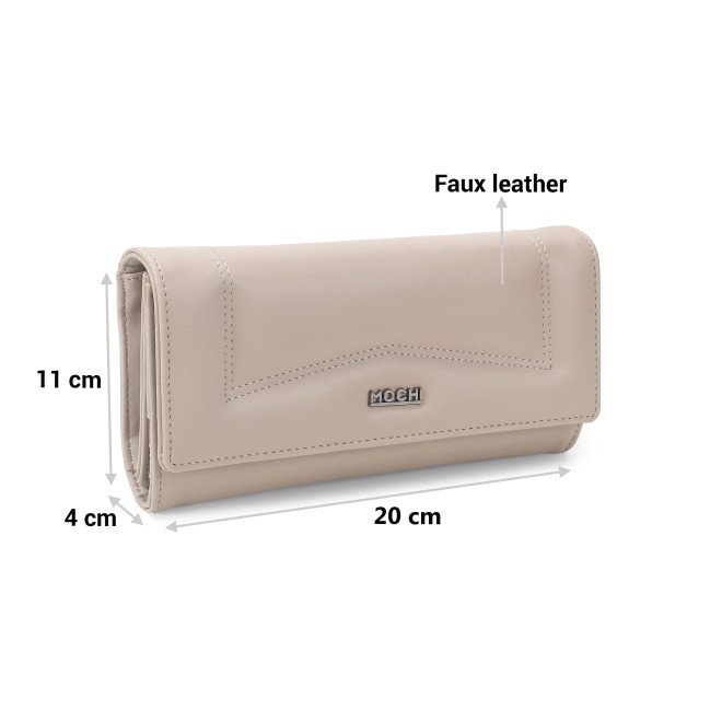 Mochi Women Beige Womens Wallets Bifold (SKU: 95-166-20-10)