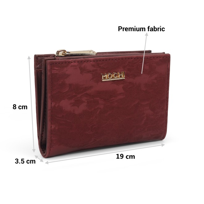 Mochi Women Maroon Womens Wallets Zip Around (SKU: 95-184-44-10)