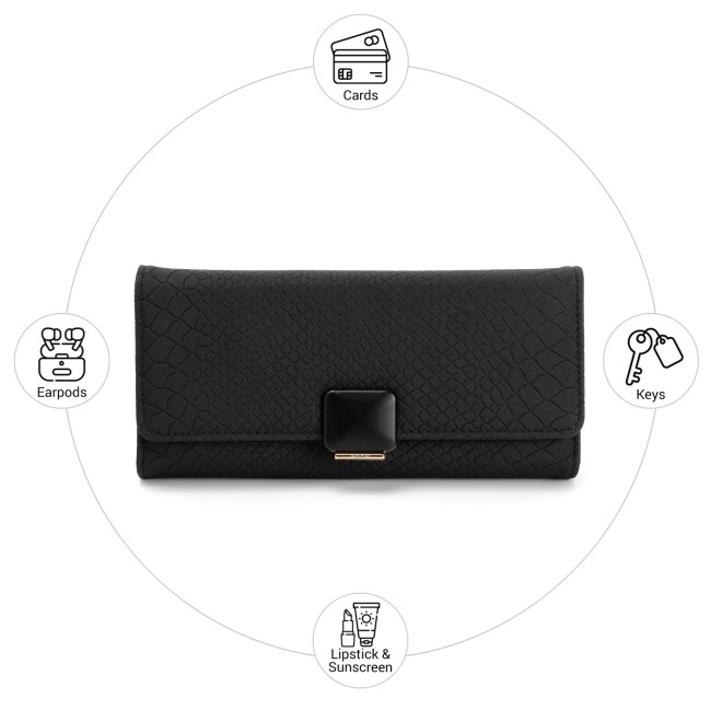 Mochi Women Black Wallet (SKU: 95-219-11-10)