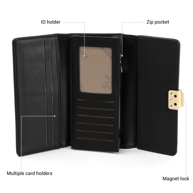 Mochi Women Black Wallet (SKU: 95-219-11-10)