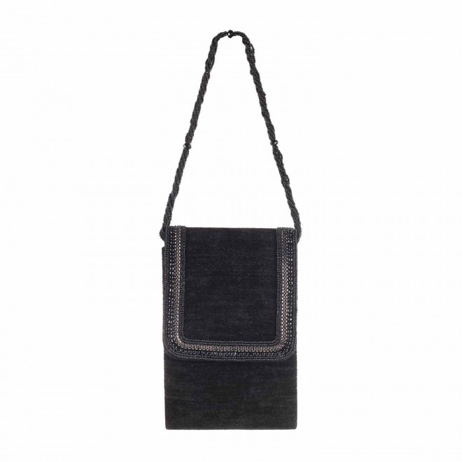 Mochi Women Black Mobile Cover Wrislet