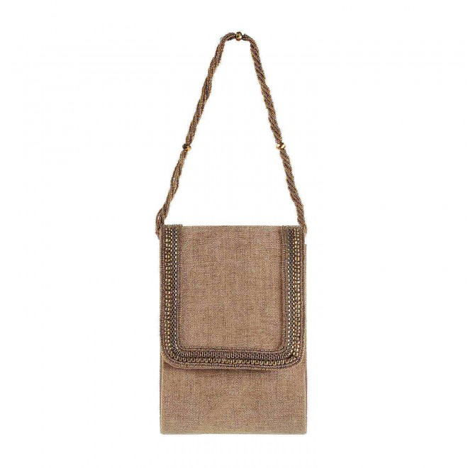 Mochi Women Antique-Gold Mobile Cover Wrislet