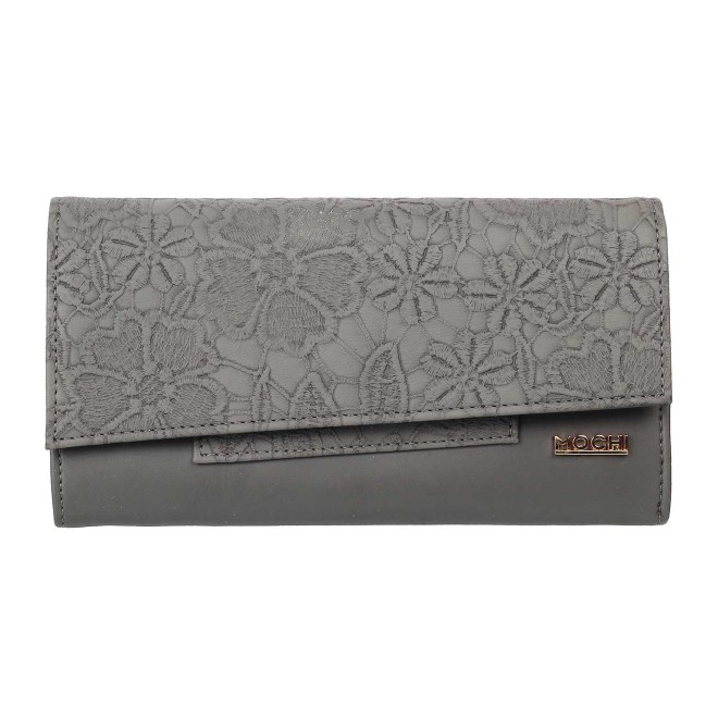 Mochi Women Grey Wallets Bifold