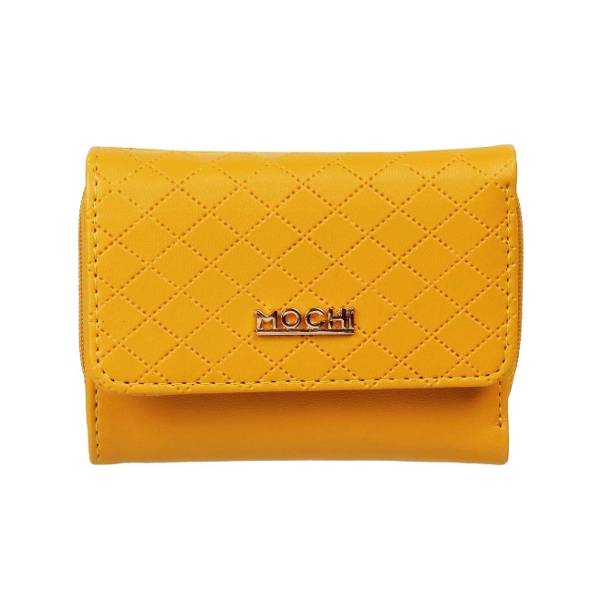 Mochi Women Yellow Wallets Bifold