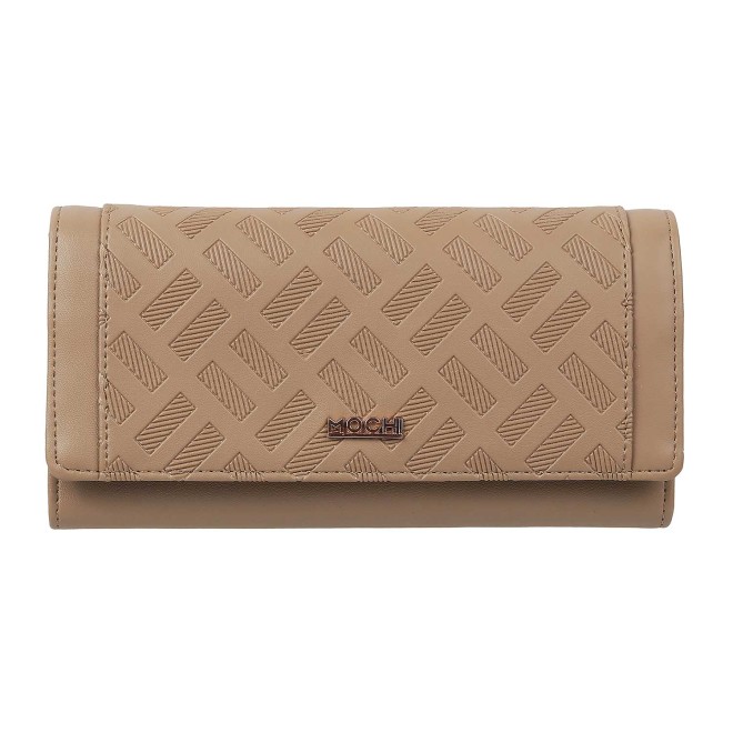 Mochi Women Beige Wallets Bifold